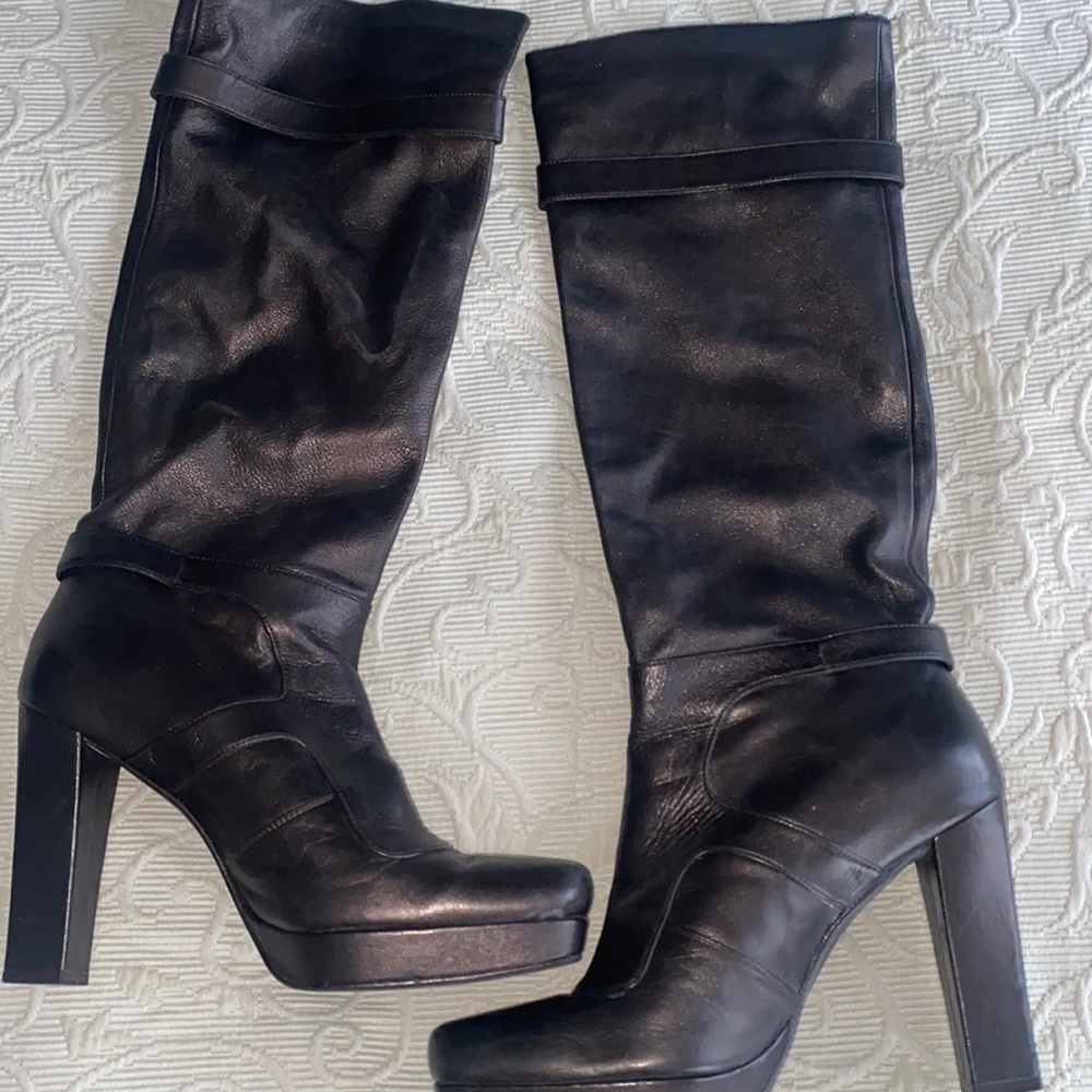 Stuart Weitzman platform soft leather boots sz 6.5 $950